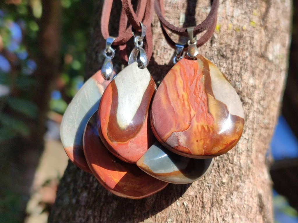 Hand Made Polychrome Jasper Necklaces x 12 From Androka, Madagascar