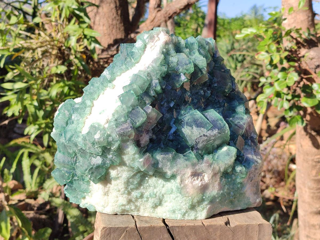 Natural XL Green Cubic Fluorite Specimen x 1 From Mandrosonoro, Madagascar
