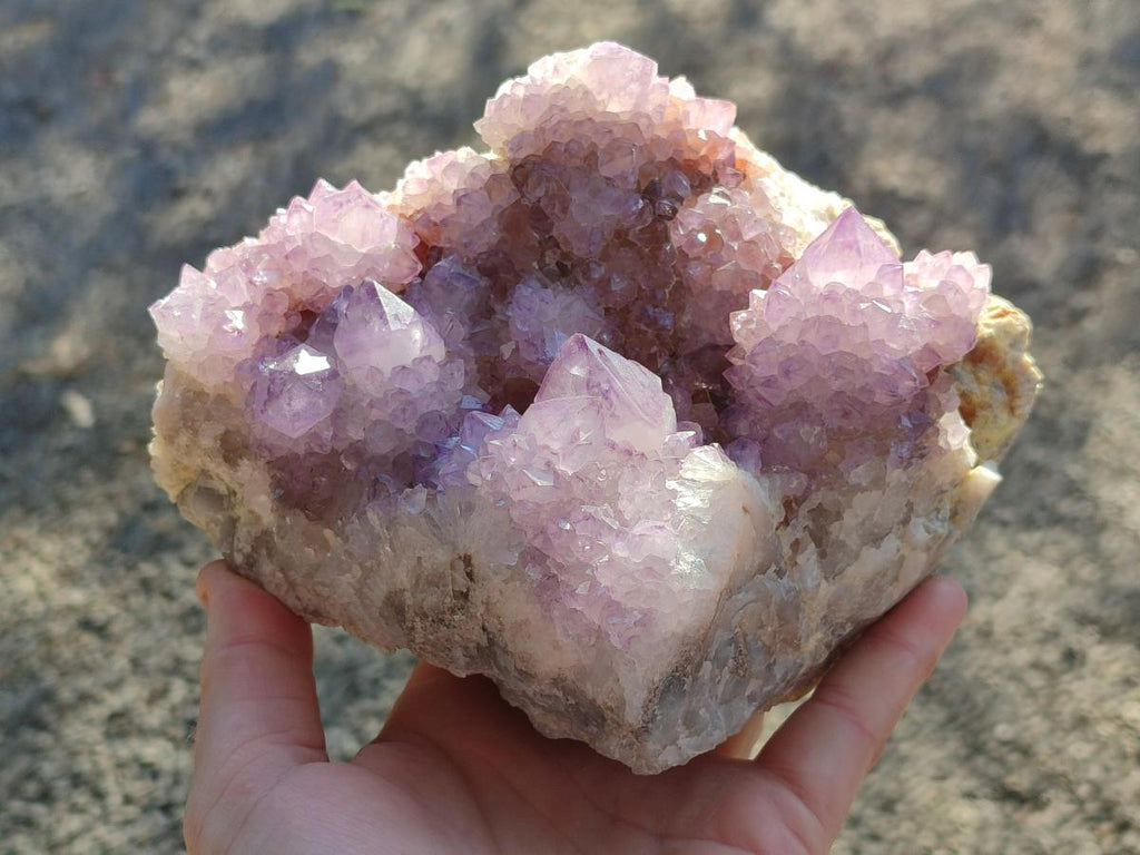 Natural Large Spirit Amethyst Cluster with Cactus Flower Formations x 1 From Boekenhouthoek, South Africa