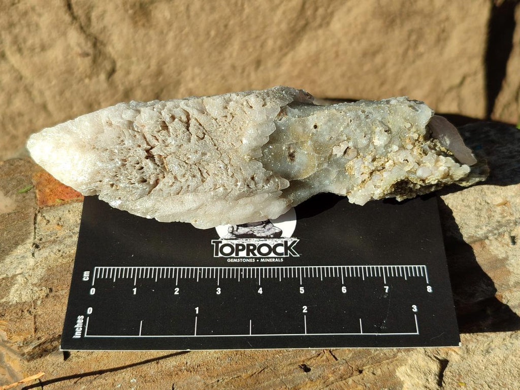Natural Drusy Quartz Coated Spearhead Calcite Crystals x 12 From Albert's Mountain, Lesotho