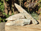 Natural Drusy Quartz Coated Spearhead Calcite Crystals x 12 From Albert's Mountain, Lesotho