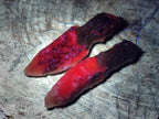 Natural Drusy Quartz Coated Spearhead Calcite Crystals x 12 From Albert's Mountain, Lesotho