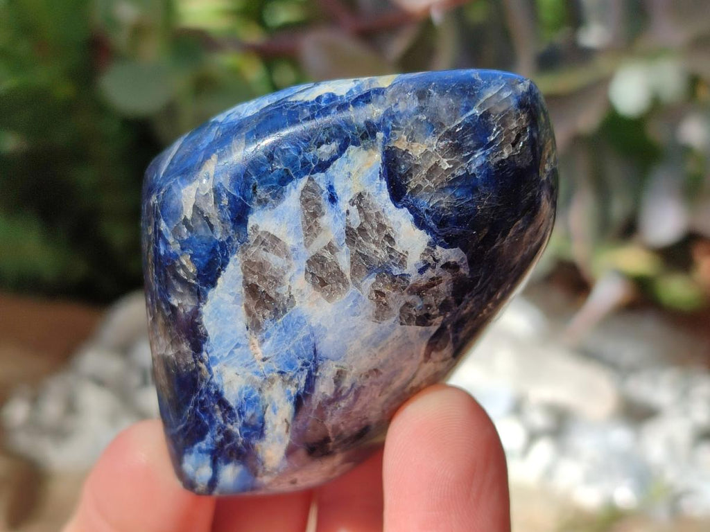 Polished Dumortierite Standing Display Pieces x 12 From Madagascar