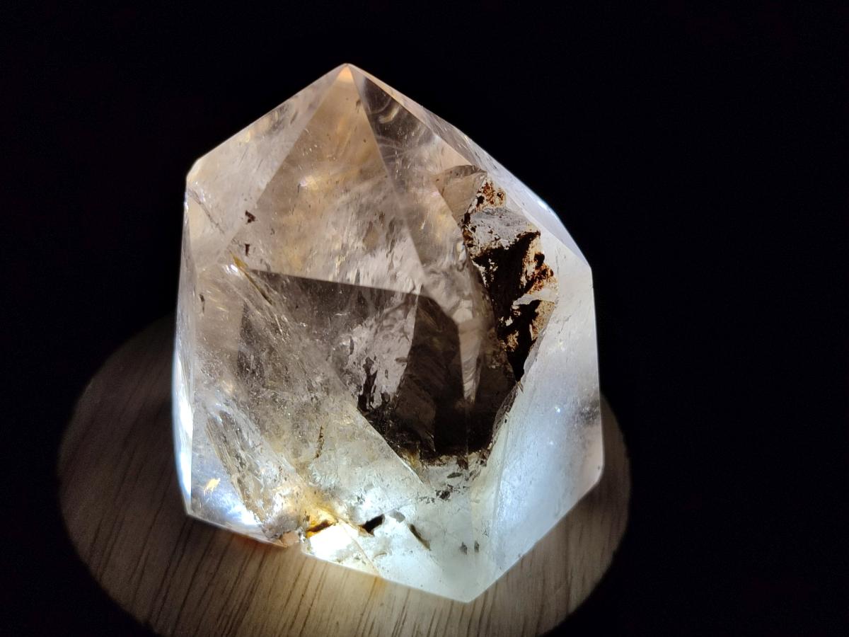 Polished Smokey and Clear Window Quartz Display Crystals x 6 From Madagascar