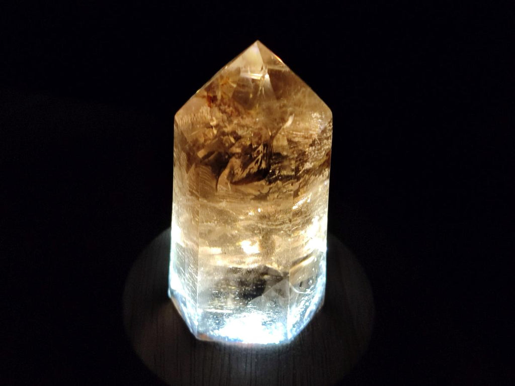 Polished Smokey and Clear Window Quartz Display Crystals x 6 From Madagascar
