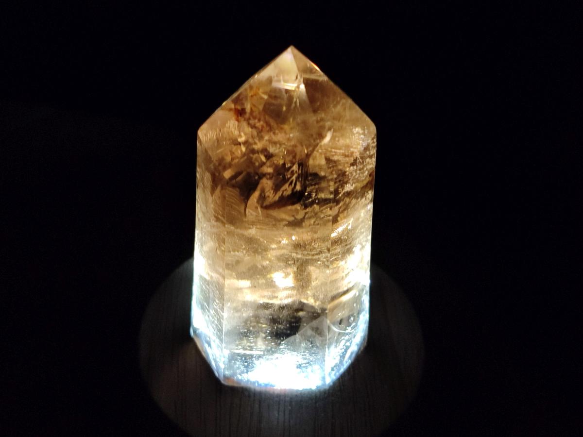 Polished Smokey and Clear Window Quartz Display Crystals x 6 From Madagascar