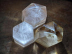 Polished Smokey and Clear Window Quartz Display Crystals x 6 From Madagascar