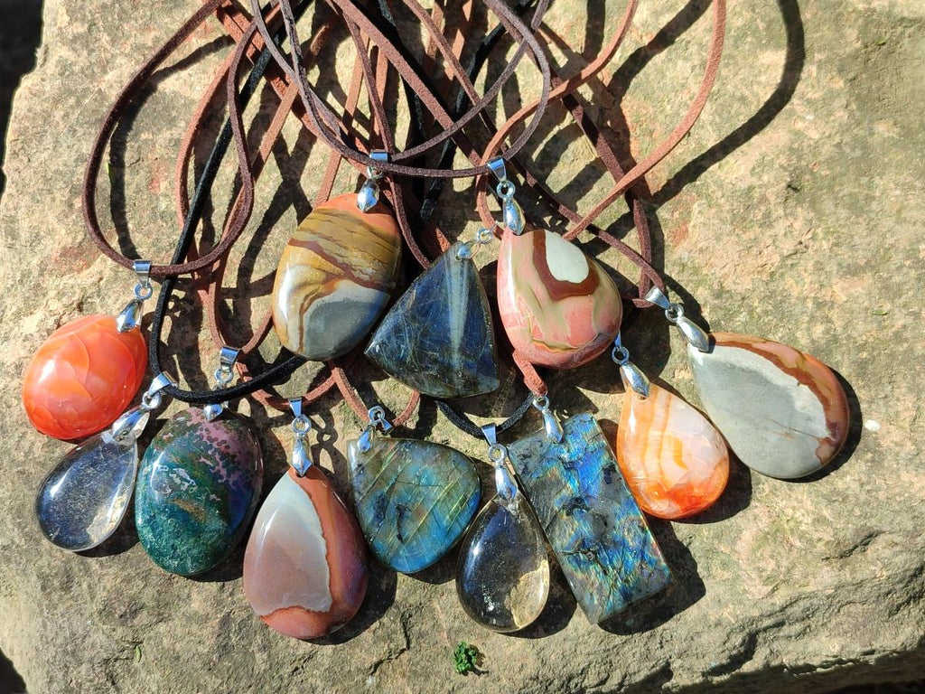 Hand Made Mix of Multi Mineral Necklaces x 12 From Madagascar