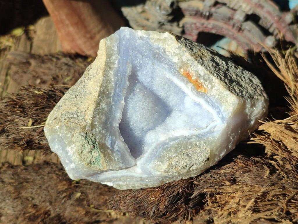 Natural Blue Lace Agate Geode Specimens x 24 From Nsanje, Malawi