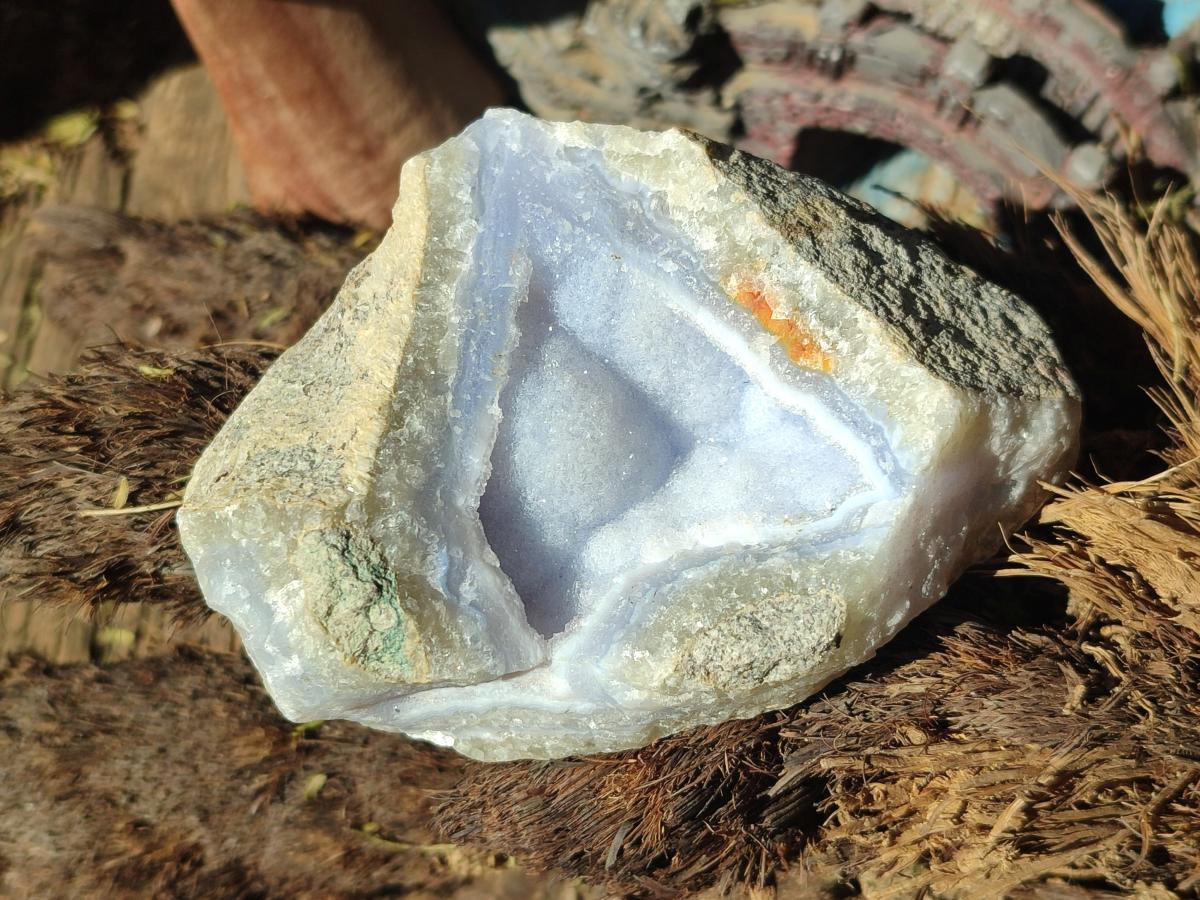 Natural Blue Lace Agate Geode Specimens x 24 From Nsanje, Malawi