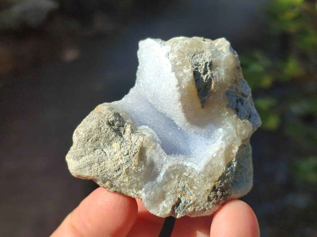 Natural Blue Lace Agate Geode Specimens x 24 From Nsanje, Malawi