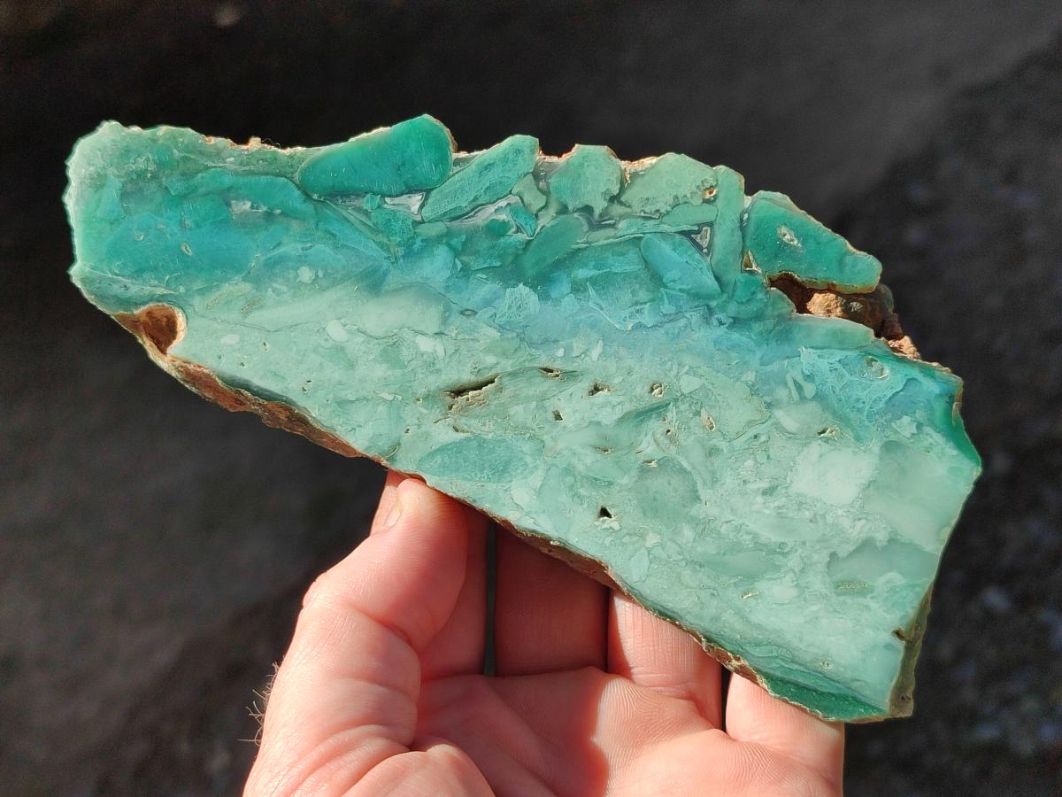 Polished One Side Great Dyke Mtorolite Chrysoprase Plates x 6 From Great Dyke Mountain Range, Zimbabwe - Toprock Gemstones and Minerals 