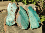 Polished One Side Great Dyke Mtorolite Chrysoprase Plates x 6 From Great Dyke Mountain Range, Zimbabwe - Toprock Gemstones and Minerals 