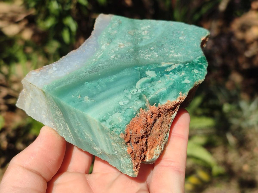 Polished One Side Great Dyke Mtorolite Chrysoprase Plates x 6 From Great Dyke Mountain Range, Zimbabwe - Toprock Gemstones and Minerals 