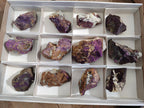 Natural Metallic Cobbed Purpurite Specimens x 12 From Erongo, Namibia