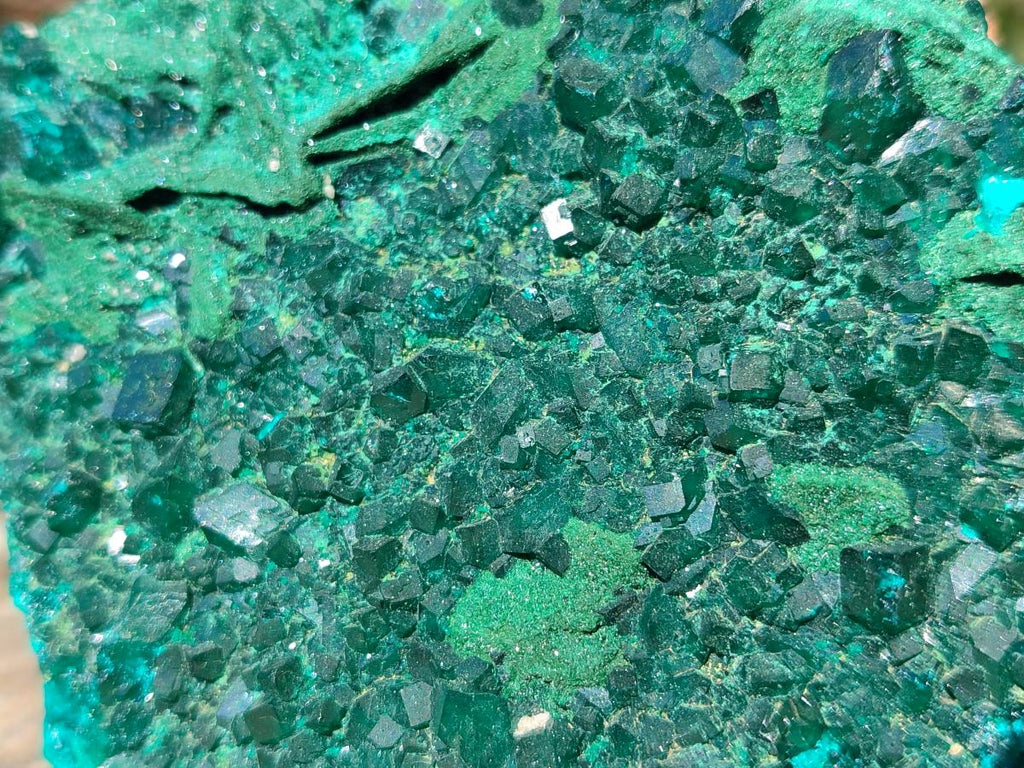 Natural Large Dioptase on Dolomite Specimen x 1 From Mashamba East Mine, Congo