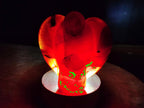 Polished Carnelian Agate Gemstone Heart Shaped Angel Carvings x 2 From Madagascar