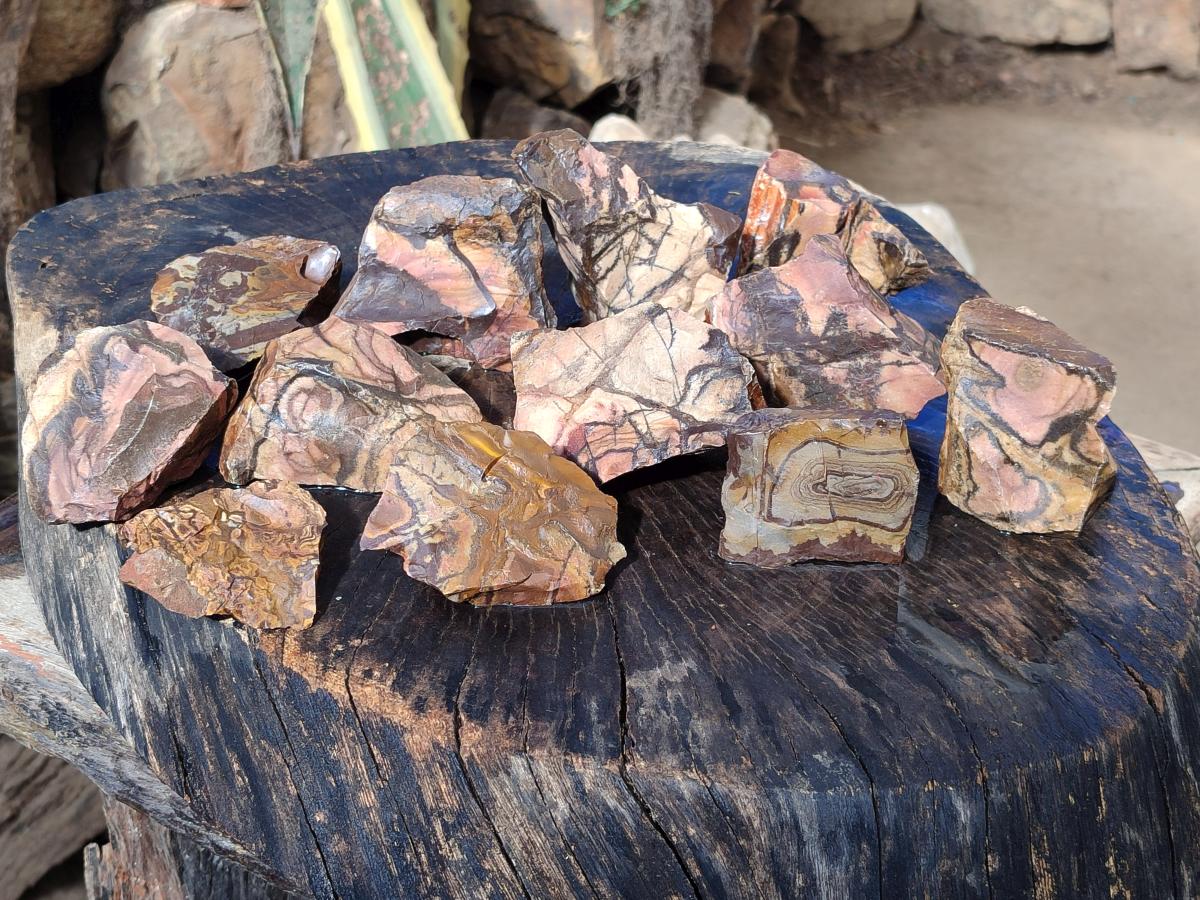 Natural Nguni Jasper Cobbed Specimens x 12 From Northern Cape, South Africa