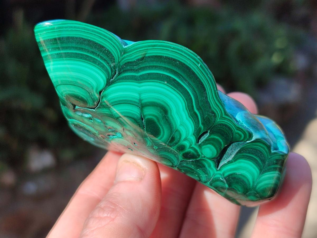 Polished and Natural Malacolla Free Forms x 3 From Kulukuluku, Congo