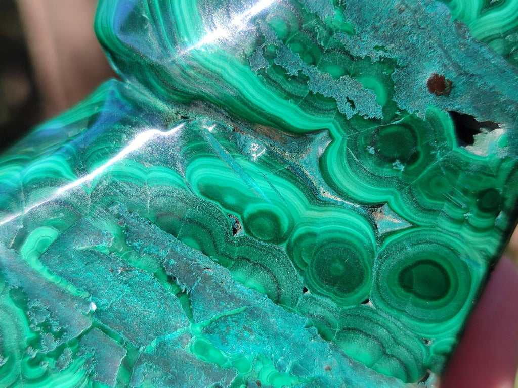 Polished and Natural Malacolla Free Forms x 3 From Kulukuluku, Congo