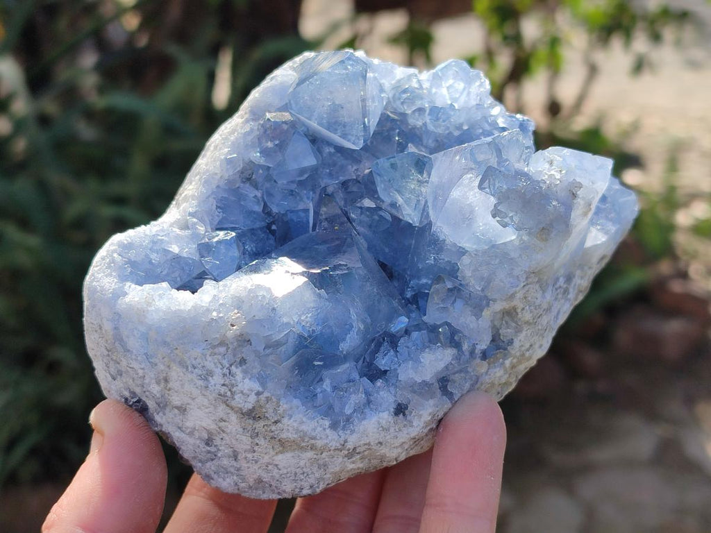 Natural Blue Celestite Specimens x 2 From Sakoany, Madagascar