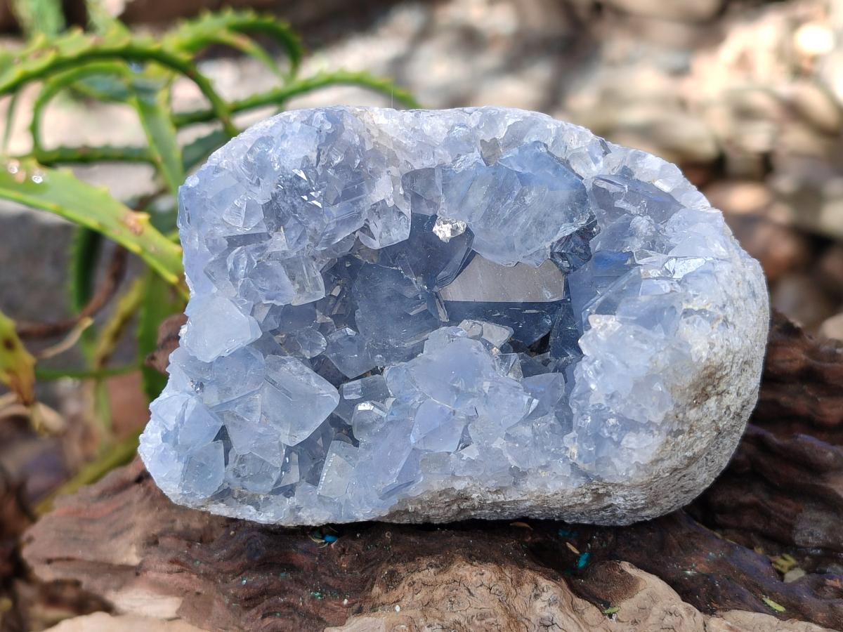 Natural Blue Celestite Specimens x 2 From Sakoany, Madagascar