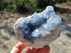 Natural Blue Celestite Specimens x 2 From Sakoany, Madagascar