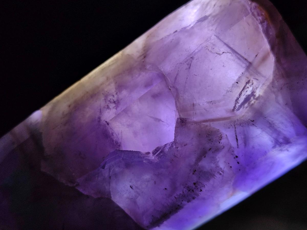 Polished Chevron Amethyst Display Crystals x 3 From Madagascar