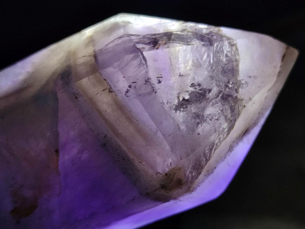 Polished Chevron Amethyst Display Crystals x 3 From Madagascar