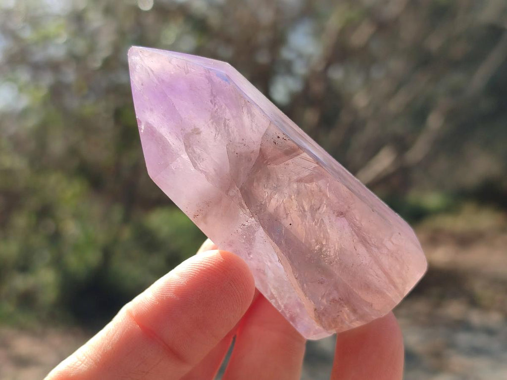 Polished Chevron Amethyst Display Crystals x 3 From Madagascar