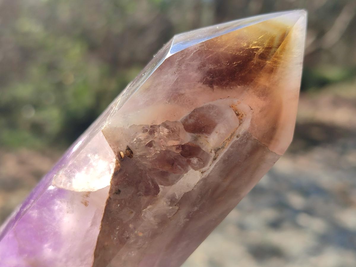 Polished Chevron Amethyst Display Crystals x 3 From Madagascar