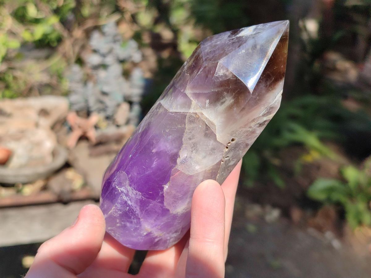 Polished Chevron Amethyst Display Crystals x 3 From Madagascar