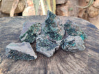 Natural Crystalline Libethenite Specimens on Dolomite Matrix x 6 From Shituru, Congo