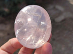 Polished Gemmy Rose Quartz Palm Stones x 20 From Madagascar