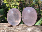Polished Gemmy Rose Quartz Palm Stones x 20 From Madagascar