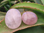 Polished Gemmy Rose Quartz Palm Stones x 20 From Madagascar