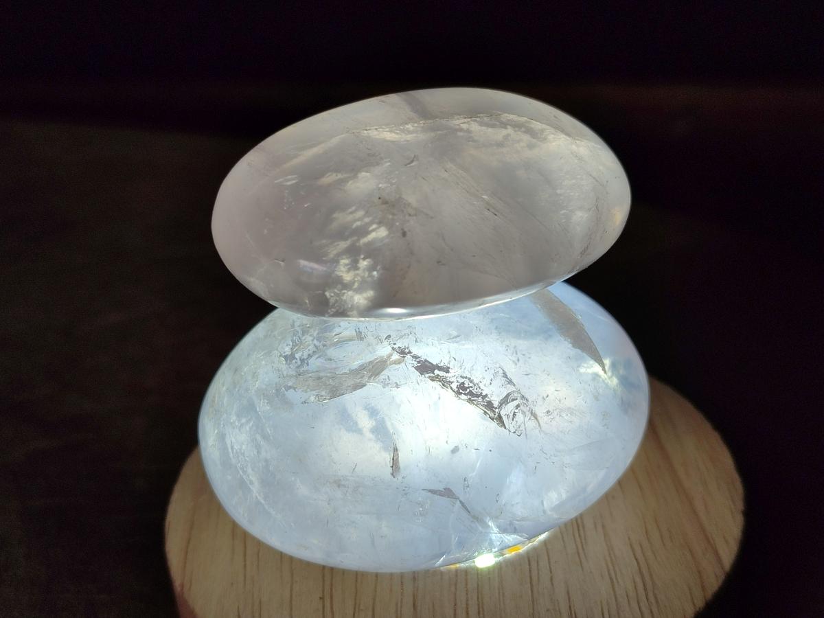 Polished Gemmy Rose Quartz Palm Stones x 20 From Madagascar