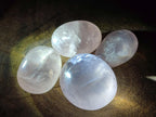 Polished Gemmy Rose Quartz Palm Stones x 20 From Madagascar
