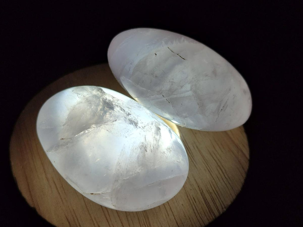 Polished Gemmy Rose Quartz Palm Stones x 20 From Madagascar