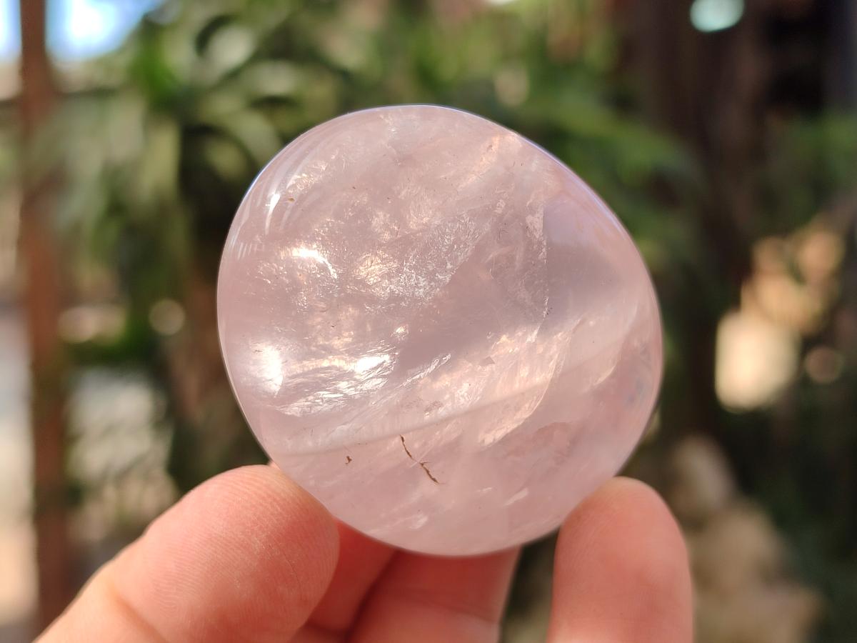 Polished Gemmy Rose Quartz Palm Stones x 20 From Madagascar