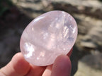 Polished Gemmy Rose Quartz Palm Stones x 20 From Madagascar