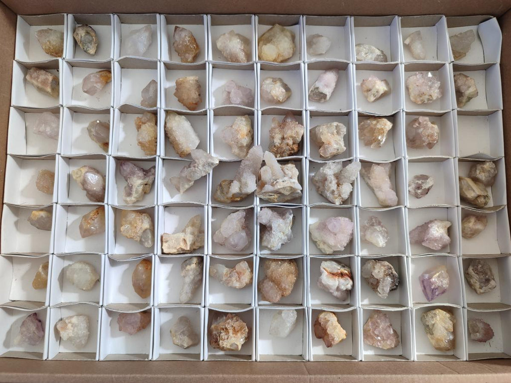 Natural Mix of Small Spirit Quartz Crystals and Clusters x 70 From Boekenhouthoek, South Africa