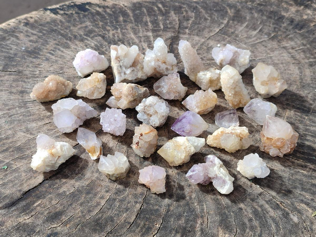 Natural Mix of Small Spirit Quartz Crystals and Clusters x 70 From Boekenhouthoek, South Africa