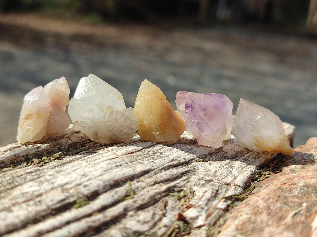 Natural Mix of Small Spirit Quartz Crystals and Clusters x 70 From Boekenhouthoek, South Africa