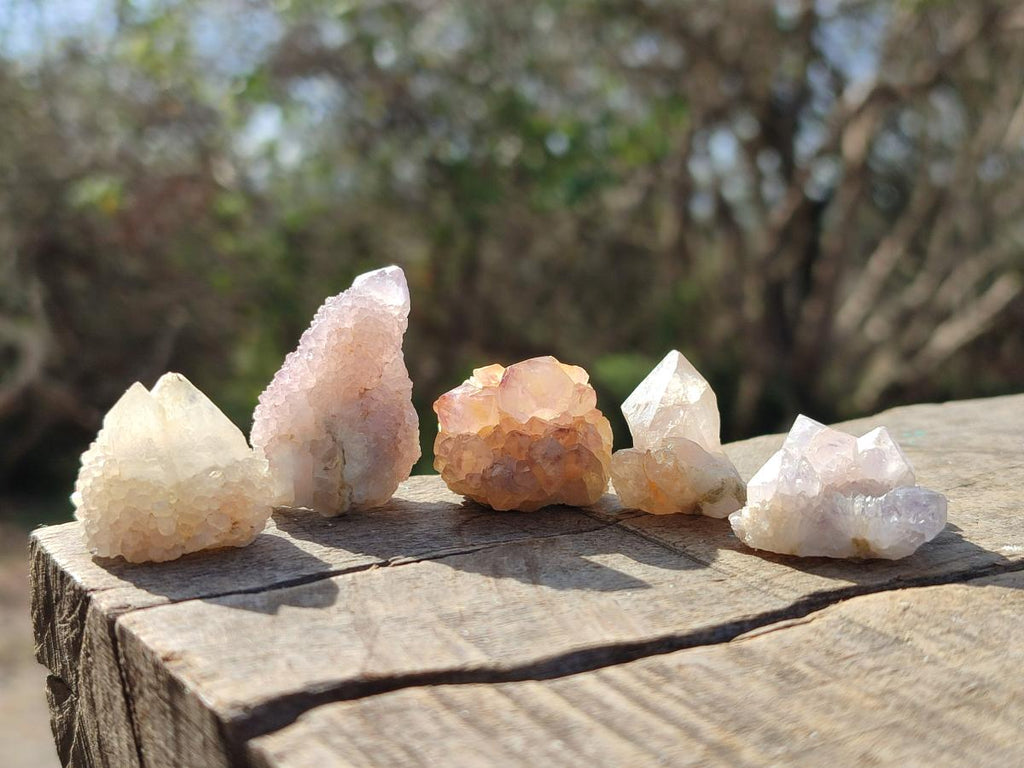 Natural Mix of Small Spirit Quartz Crystals and Clusters x 70 From Boekenhouthoek, South Africa