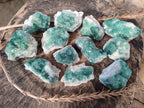 Natural Green Cubic Fluorite Specimens x 12 From Mandrosonoro, Madagascar