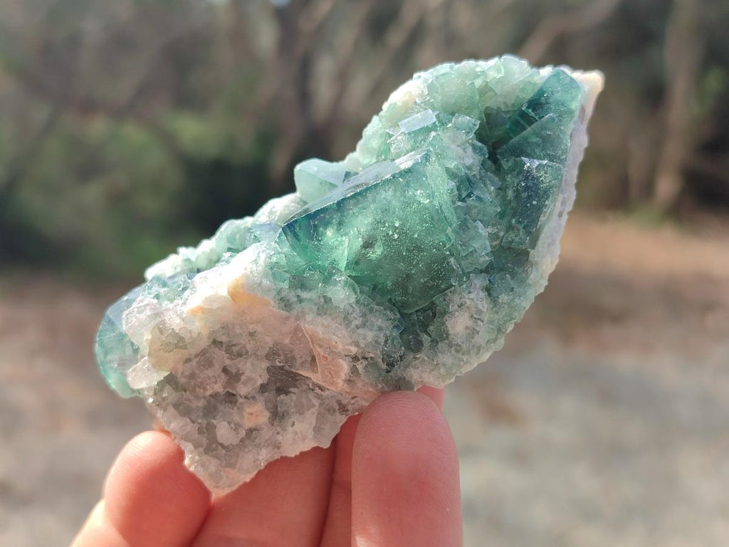 Natural Green Cubic Fluorite Specimens x 12 From Mandrosonoro, Madagascar