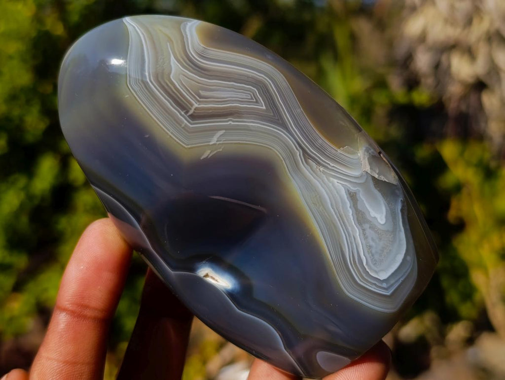 Polished Agate Standing Display Pieces x 3 From Madagascar - Toprock Gemstones and Minerals 