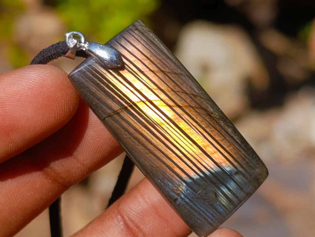Hand Made Labradorite Necklaces x 12 From Madagascar - Toprock Gemstones and Minerals 