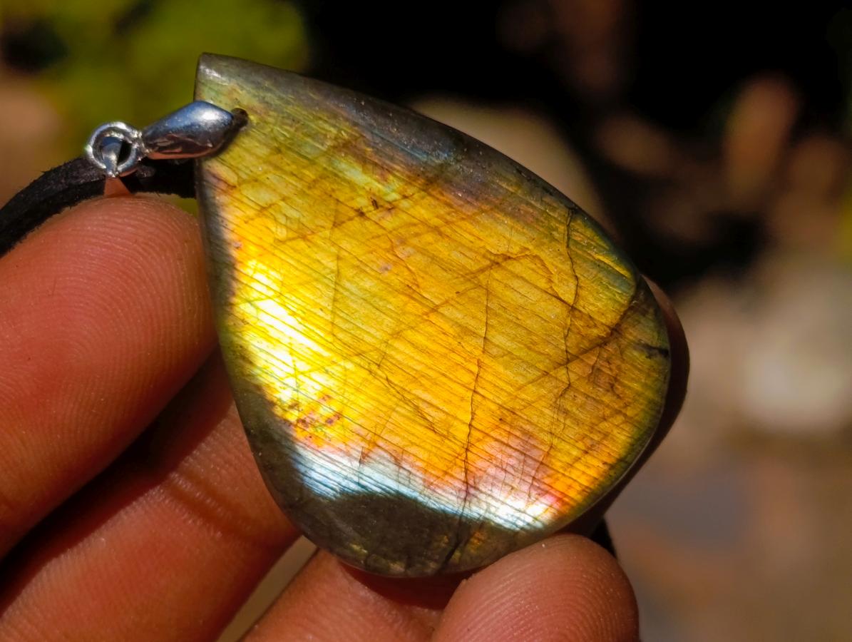 Hand Made Labradorite Necklaces x 12 From Madagascar - Toprock Gemstones and Minerals 